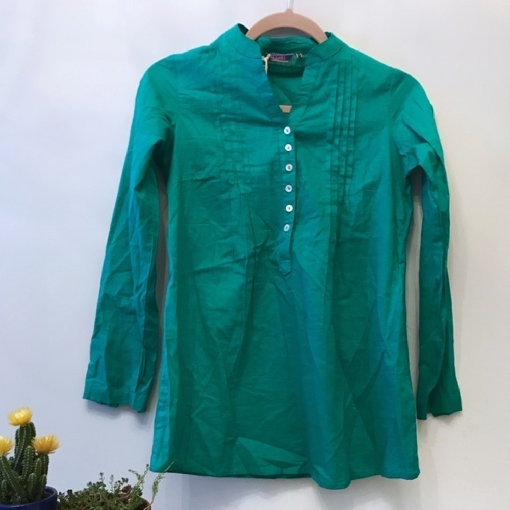NWT Akkriti India Green Tunic Shirt XS​​​​​​